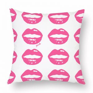 Pink Lips Decorative Sofa Cushion Cover