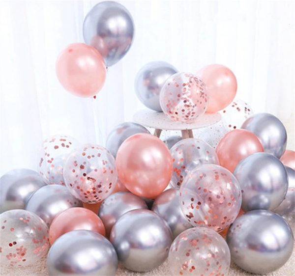 Pink-Silver-Rose-Gold-Confetti-Balloons-18-pcs